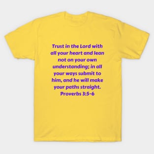 Bible Verse Proverbs 3:5-6 T-Shirt